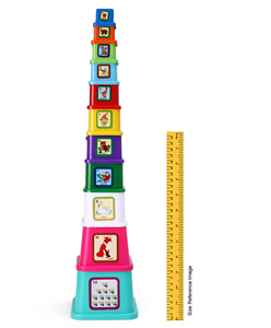GIRNAR STACKING TOWER ประกอบด้วยถ้วยซ้อนกันได้ 11 ใบ เด็กสามารถเรียนรู้สี ขนาด ตัวอักษร และตัวเลขได้ - Product Image 3