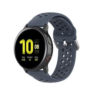Correa de Reloj de Silicona Deportiva Transpirable con Múltiples Orificios de 20 mm y 22 mm para <span class=keywords><strong>Samsung</strong></span> Galaxy <span class=keywords><strong>Watch</strong></span> de 42 mm y 46 mm Active 2 - Product Image 2