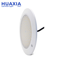 Éclairage LED sous-marin Huaxia Patent Slim Flat ABS 18W 12V avec couvercle givré, montage mural, pour piscine