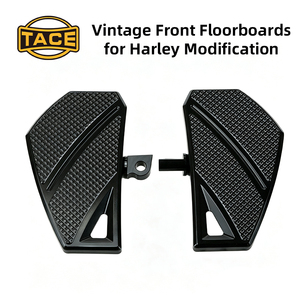 Reposapiés delanteros de malla retro para motocicleta Harley Breakout Street Bob Low Rider 2018-2023, antideslizantes, color negro cromado - Product Image 6