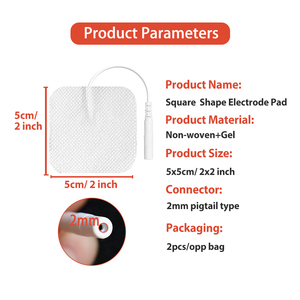 Électrodes de remplacement non tissées 50*50MM pour appareils TENS, coussinets réutilisables pour masseurs corporels - Product Image 2