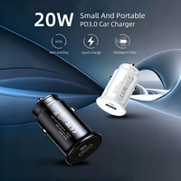 Prise de voiture de type C PD - Chargeur de voiture USB-C PD mini 20W à charge rapide, tension large 12-24V, compatible avec Android Auto