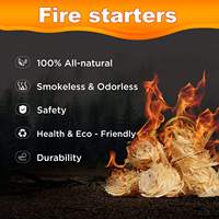 Allume-feu Fzmatch pour barbecue de camping, en cire et laine de bois, fabriqué à la machine, bâtonnets de charbon de bois, facilement nettoyable, anti-poussière, pour cuisine extérieure
