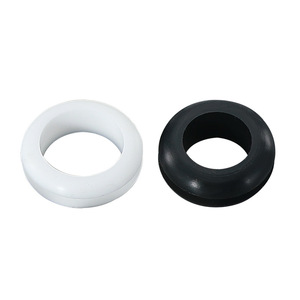Fernandes Silicone Wire Guard Ring Black And White Double Sided High Temp Resistant Sealing Ring For <b>Cable</b> Protection - Product Image 1