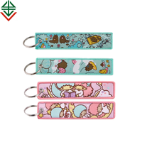 Mini cerceaux vierges de broderie de porte-clés tissés en sergé coloré à la mode pour porte-clés de broderie personnalisé