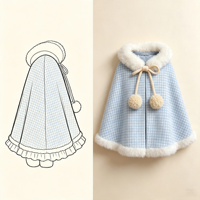 Tenue d'hiver pour poupée en peluche, col en fourrure à pompons, vêtements pour poupée, accessoires pour poupée, conception personnalisée et fabrication OEM disponibles