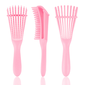 Plastic Massage <strong>Hair</strong> Wig Extension Tools Women 8 Rows Quick <strong>Self</strong> <strong>Cleaning</strong> Vent Anti-Static Detangler <strong>Brush</strong> for <strong>Hair</strong> - Product Image 1