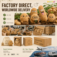 Porte-clés en peluche mini pomme de terre, fabrication sur mesure, faible MOQ pour souvenirs, cadeaux, événements, articles promotionnels