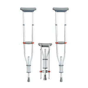 Rehabilitation Therapy Supplies Adjustable Alloy Crutches Medical Portable Elbow Underarm Cruth Crutches For Walking