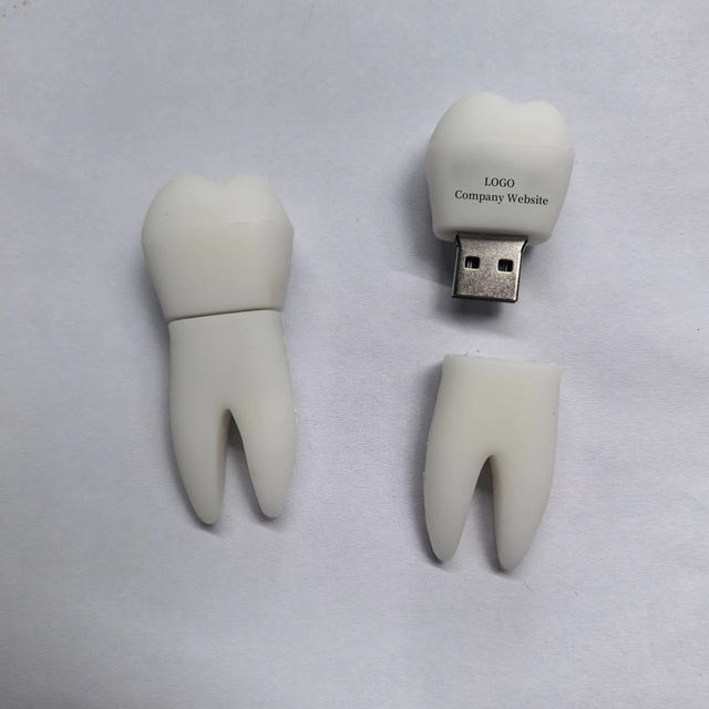 External Storage Drive 32GB 64GB USB Pendrive Tooth-Shaped Design Dental Clinic Promotional Gifts USB 2.0 USB Flash Drive