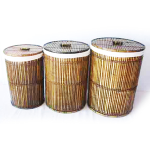 Vintage Premium <b>Bamboo</b> Crafts Handcrafted Eco-Friendly <b>Laundry</b> Storage <b>Basket</b> Set - Product Image 1