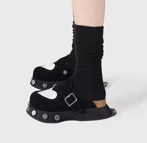 Chaussures sabot à semelle épaisse de 4cm en <span class=keywords><strong>mohair</strong></span> pour femmes avec logo personnalisé sabots mules plats légers de style décontracté à motif de cœur pour femmes - Product Image 3