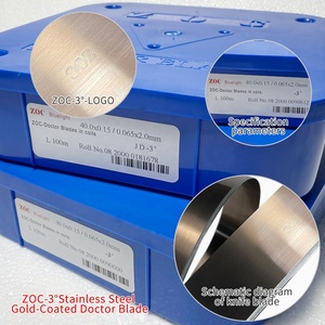 Zoc 3 độ thép không gỉ vàng tráng bác sĩ lưỡi cho ống đồng flexo máy in <span class=keywords><strong>Offset</strong></span> - Product Image 3