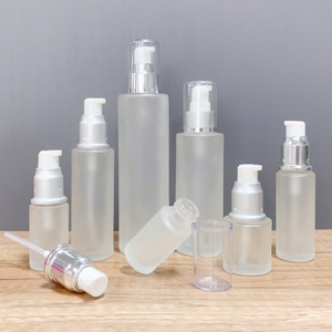 Envase Cosmético Transparente Esmerilado para Lociones, Botella de Vidrio con Atomizador de 20ml, 30ml, 40ml, 50ml, 60ml, 80ml, 100ml, 120ml - Product Image 1