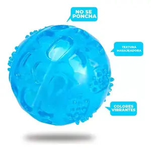 <b>Interactive</b> Plastic Ball Dog <b>Toy</b> <b>for</b> Teeth Cleaning, Solid Blue Design, Manual Operation, Ideal <b>for</b> Dogs, Durable <b>Pet</b> Play Equip - Product Image 3