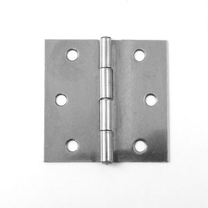 Charnière de meuble carrée en inox AISI 304 SKU 9220006 80x80 Épaisseur 1.5 7.0 Diamètre 6 trous Matériau en alliage de zinc - Product Image 2