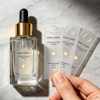 Étiquette de parfum personnalisée TEDDY, étiquette de parfum cosmétique en vinyle auto-adhésif avec impression de logo doré