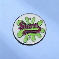 Pin con el Logotipo de Slurm Soda, Insignia de Esmalte Coleccionable Inspirada en Futurama