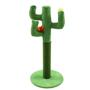 OEM in legno nuovo Design Cactus gatto Scratcher arrampicata Sisal corda gatto albero