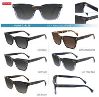 Lunettes de soleil en acétate en gros pour femmes et hommes, style classique vintage, verres polarisés, protection UV400, forme en acétate