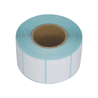 Label Pengiriman Thermal Langsung Zebra Barcode Printer 40x30mm 5000 Lembar, Perekat, Kosong, Tahan Air, Tahan Minyak, untuk Penggunaan Buah