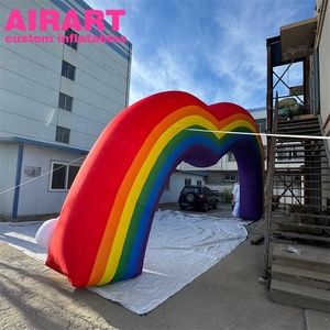 Arco gonfiabile dell'arcobaleno della decorazione di evento, nuvola gonfiabile dell'arco dell'arcobaleno per la visualizzazione - Product Image 2