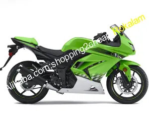 오토바이 부품 가와사키 닌자 ZX 250R ZX250 패드와 EX 250 EX250R 2008 2009 2010 2011 2012 녹색 흰색 차체 페어링 키트