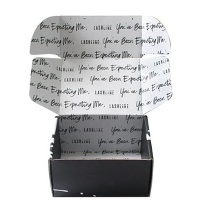 In Stock Black Kraft <b>Paper</b> Air Mail <b>Box</b> with Hot Stamping AE Core Triple Wall Extra Hard Corrugated Packaging - Product Image 4