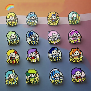 Pin de Esmalte Suave con Diseño de Personaje Kawaii Dibujado a Mano, Broche de Metal con Figura de Dibujos Animados, Regalo para Amantes de la Psicología, Coleccionistas y Adolescentes - Product Image 1
