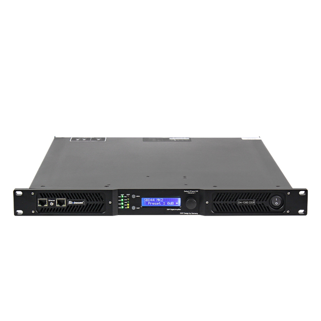 Professional Amplified Sound Class D Digital D4-1300 Dsp Software Control Fir Function 2 Ohms Stable 1U Audio Club Amplifier