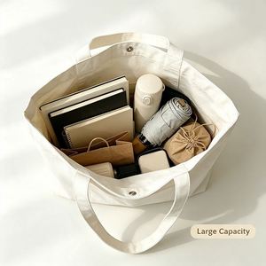 Sac fourre-tout en toile personnalisé, 8oz, 10oz, 12oz, 14oz, grande capacité, portable, réutilisable, pour le shopping, les voyages, l'usage quotidien - Product Image 3