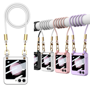 Ốp lưng siêu mỏng Samsung Galaxy Z Flip 5 với dây đai linh hoạt & kính cường lực phía trước, Vỏ bảo vệ toàn thân chống sốc - Product Image 1