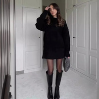 Ensemble jupe et pull en maille anti-plis décontracté couleur unie pour femme, style européen et américain, collection automne 2026, personnalisable ODM/OEM