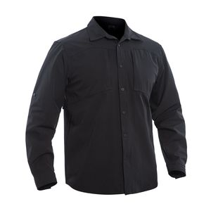 Camisa Casual de Manga Larga para Hombre, de Alta Calidad, Estilo Vintage, Satén, Spandex/Poliéster, Transpirable, de Secado Rápido, Antiarrugas, con Logotipo Personalizado - Product Image 4