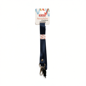 Laccetto da collo ILAN 1,5x45 cm in nylon regolabile per badge identificativo e telefono - Product Image 2