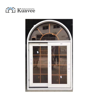 Ventanas de Aluminio con Rejilla de Arco de Vidrio Resistentes a Huracanes, Ventanas Interiores de Aluminio para Villas, Ventana Especial Redonda Triangular Acristalada