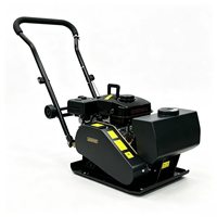 Compacteur à plaque vibrante à moteur essence 100 Model 5,5 CV 18 KN pour la compactation du sol et de l'asphalte, 54 kg, haute efficacité pour la construction