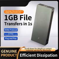 Boîtier externe en aluminium pour SSD M.2 NVMe Thunderbolt 3 avec protection contre les pannes de courant, prend en charge 8 To, fabriqué en Chine, moule privé