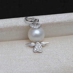 จี้เงินแท้ S925 รูปนางฟ้า สไตล์ยุโรป-อเมริกัน สำหรับผู้หญิง งานแฮนด์เมด ประดับมุก 7-10 มม. อุปกรณ์ DIY สำหรับทำเครื่องประดับ - Product Image 2