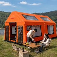 Grande tente pneumatique Oxford imperméable de luxe pour le camping portable, les aventures en plein air, installation rapide, professionnelle, quatre saisons, 5-6 personnes