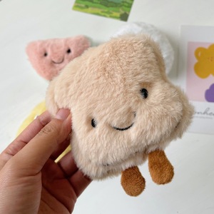 Venta al por mayor de juguetes masticables para perros personalizados dibujos animados lindo huevo escalfado pan bola de arroz suave duradero interactivo chirriante pequeño juguete de peluche para mascotas - Product Image 6