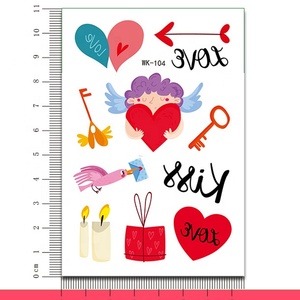 Disegni del tatuaggio di trucco di san valentino Cute Heart <span class=keywords><strong>Love</strong></span> Letter Bird Body Art adesivi temporanei per tatuaggi tatuaggi - Product Image 3
