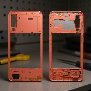 <span class=keywords><strong>Cover</strong></span> Posteriore di Ricambio per Samsung <span class=keywords><strong>Galaxy</strong></span> <span class=keywords><strong>A50</strong></span> 2019 A505F, Colore Corallo, Telaio in Materiale ABS - Product Image 3