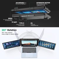 Moniteur portable 13.3 "Rotation à 360 ° pour ordinateur portable anti-éblouissement alimenté par USB Extension à double écran Compatible Mac Book/Dell XPS/ThinkPad