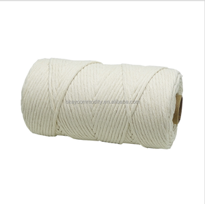Okay Wholesale Cordon en <span class=keywords><strong>macramé</strong></span> à cordes naturelles <span class=keywords><strong>3mm</strong></span> 4mm 5mm Corde en coton à torsion unique Longueur personnalisée Corde torsadée - Product Image 1