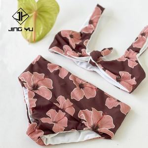 Maillots de bain pour enfants personnalisés, imprimé hawaïen, bikini deux pièces, fabricant, nylon durable, bikini pour filles - Product Image 1