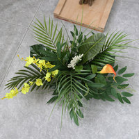 Arche de mariage en verdure artificielle de palmier Monstera tropical pour événements estivaux, décoration florale en gros