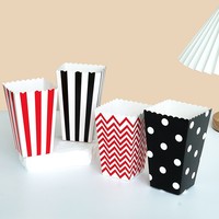 Boîte à popcorn en papier kraft personnalisée avec logo, vente en gros pour fête d'anniversaire