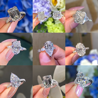 0.5-3 Karat Arpacık Kesim Pave Bantlı Ayrık Saplı Laboratuvar Elması Nişan Yüzüğü 14K/18K Som Altın DEF Renk IGI Sertifikalı Özel CVD/HPHT