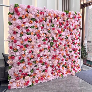Durable <b>Artificial</b> <b>Flower</b> Wall Retro Floral Backdrop For Outdoor Wedding Festival Party Event Wall Decor - Product Image 3